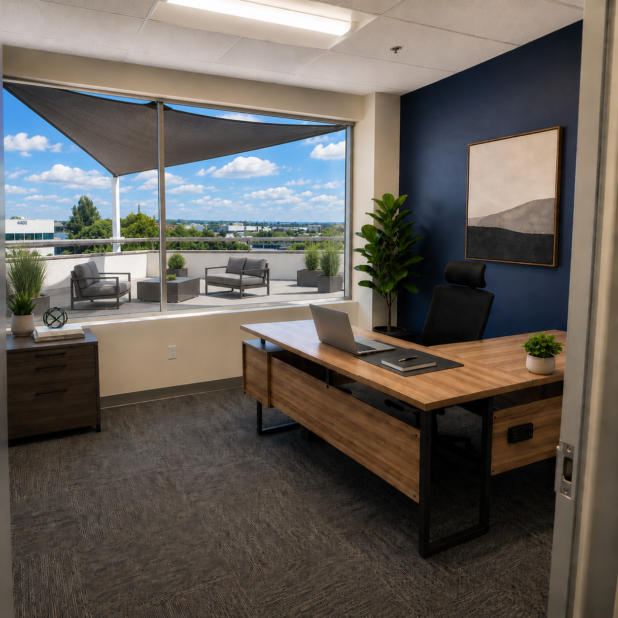 Move-in-ready Class A office interior at Cal Twin Towers